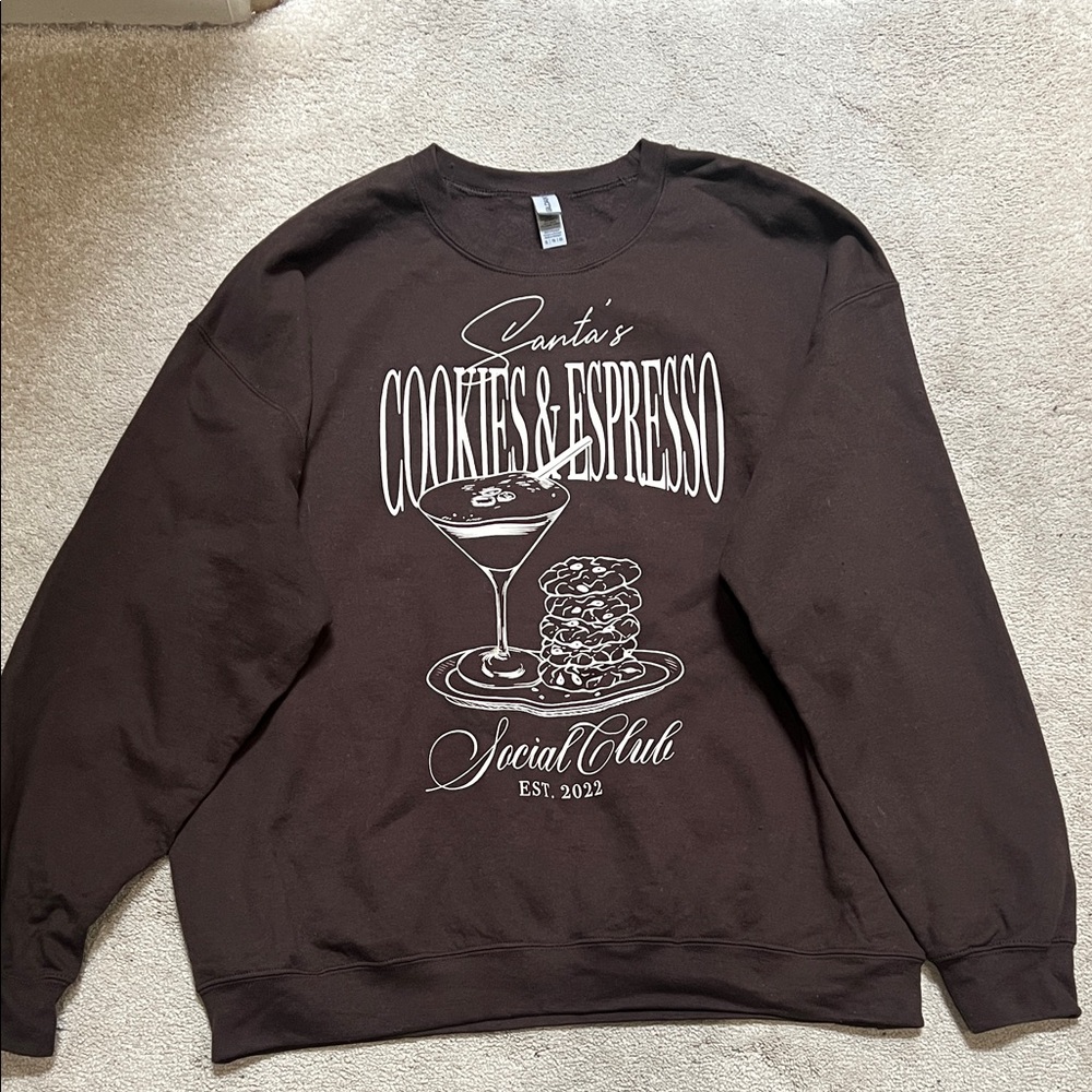 Gildan “Santa’s Cookies & Espresso Social Club” Sweatshirt